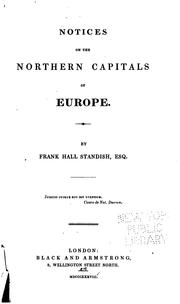 Notices on the Northern Capitals of Europe by Frank Hall Standish