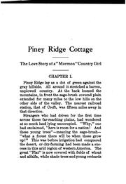 Cover of: Piney Ridge Cottage: The Love Story of a "Mormon" Country Girl