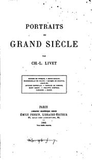 Cover of: Portraits du grand siècle by Charles-Louis Livet, Charles-Louis Livet