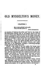Cover of: Old Myddelton's money: A Novel