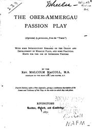 Cover of: The Ober-Ammergau Passion Play by Malcolm MacColl