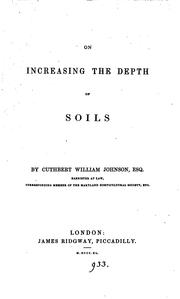 Cover of: On increasing the depth of soils by Cuthbert Johnson