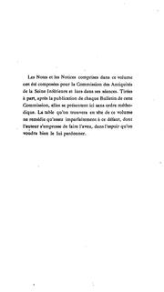 Cover of: Notes historiques & archéologiques concernant le Département de la Seine-Inférieure et ...