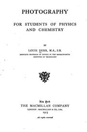 Cover of: Photography for Students of Physics and Chemistry