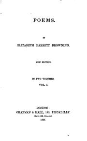 Cover of: Poems, by E.B. Barrett by Elizabeth Barrett Browning