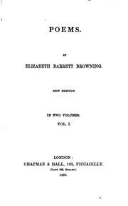 Cover of: Poems, by E.B. Barrett by Elizabeth Barrett Browning, Elizabeth Barrett Browning