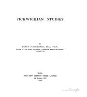 Cover of: Pickwickian Studies by Judith Martin