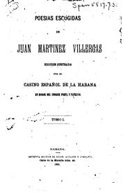 Cover of: Poesias escogidas de Juan Martinez Villergas