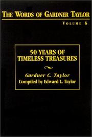 Cover of: The Words of Gardner Taylor by Gardner C. Taylor