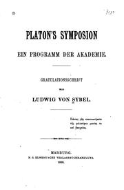 Cover of: Platons Symposion: Ein Programm der Akademie