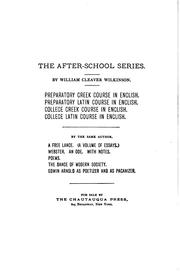 Cover of: Preparatory Latin Course in English.: Fiftieth Thousand by William Cleaver Wilkinson