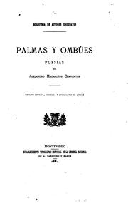 Cover of: Palmas y Ombńes, poesías de Alejandro Magariños Cervantes