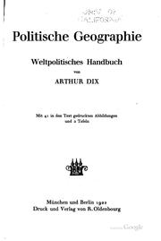 Cover of: Politische Geographie: Weltpolitisches Handbuch