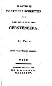 Sämmtliche poetische Schriften by Heinrich Wilhelm von Gerstenberg