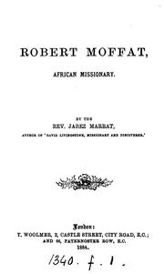 Cover of: Robert Moffat, African missionary