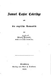 Cover of: Samuel Taylor Coleridge und die englische Romantik