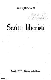 Cover of: Scritti liberisti