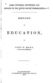 Cover of: Report on Education by John Wesley Hoyt, John Wesley Hoyt