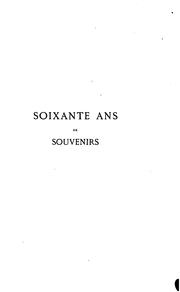 Cover of: Soixante ans de souvenirs / Ernest Legouvé. by Ernest Legouvé