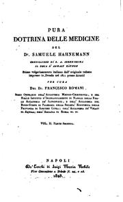 Cover of: Pura dottrina delle medicine del Dr. Samuele Hahnemann by Samuel Hahnemann