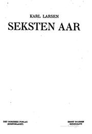Cover of: Seksten Aar