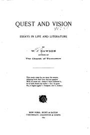 Cover of: Quest and Vision: Essays in Life and Literature