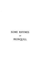 Cover of: Some Rhymes of Ironquill [pseud.] of Kansas