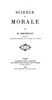 Cover of: Science Et Morale by M. Berthelot