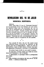 Cover of: Revolución del 16 de julio de 1809 y biografía de Don Pedro Domingo Murillo ...