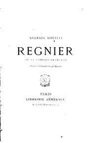 Cover of: Régnier, sociétaire de la Comédie-française (1831-1872) by Georges d'Heylli