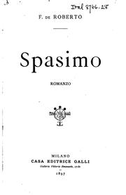 Cover of: Spasimo: Romanzo