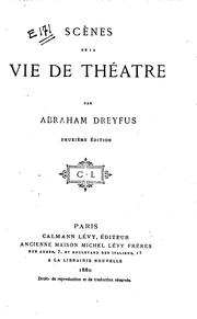 Cover of: Scènes de la vie de théâtre