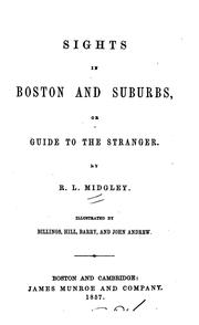 Cover of: Sights in Boston and Suburbs, Or, Guide to the Stranger