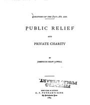 Cover of: Public Relief and Private Charity