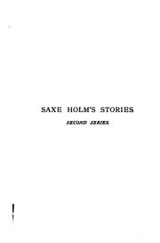 Cover of: Saxe Holm's Stories: 1st-2d Ser by Helen Hunt Jackson
