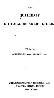 Cover of: The Quarterly Journal Of Agriciture