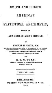 Cover of: Smith and Duke's The American Statistical Arithmetic: Designed for Academies and Schools