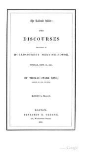 Cover of: The Railroad Jubilee: Two Discourses Delivered in Hollis-street Meeting ...