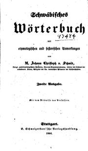 Cover of: Schwaebisches Wörterbuch: Mit etymologischen und historischen