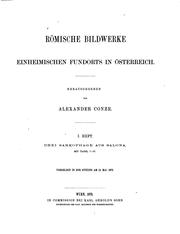 Cover of: Römische Bildwerke einheimischen Fundorts in Österreich by Alexander Conze