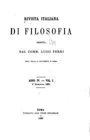 Cover of: Rivista italiana di filosofia