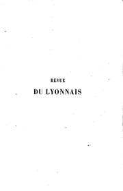 Cover of: Revue du Lyonnais