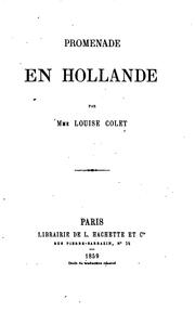 Cover of: Promenade en Hollande by Louise Colet