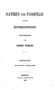 Satiren und Pasquille aus der Reformationszeit