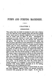 Cover of: Pumps and Pumping Machinery
