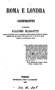 Cover of: Roma e Londra, confronti by Giacomo Margotti