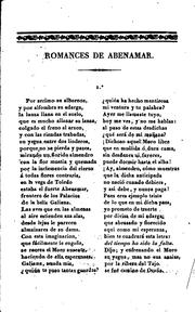 Cover of: Romancero de romances moriscos,: Compuesto de todos los de esta clase que contiene el romancero ...