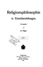 Cover of: Religionsphilosophie in Einzeldarstellungen