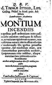 Cover of: Q. B. V. M. Thomas Ittigii ...: in qvibus post ardentium toto passim orbe ...
