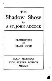 Cover of: The Shadow Show by Arthur St. John Adcock